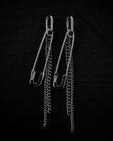 RR Safety Pin Chain Earrings